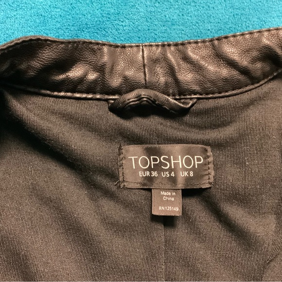 Topshop Faux Leather Cropped Jacket - Picture 10 of 11